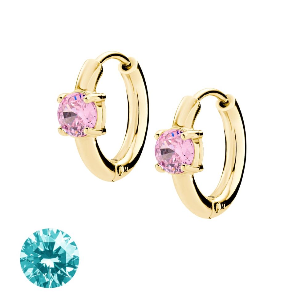 Doodle Orecchini Cerchio 10 mm Acciaio Dorato