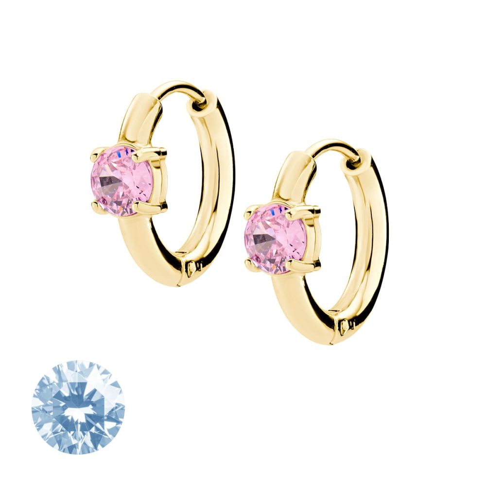 Doodle Orecchini Cerchio 10 mm Acciaio Dorato