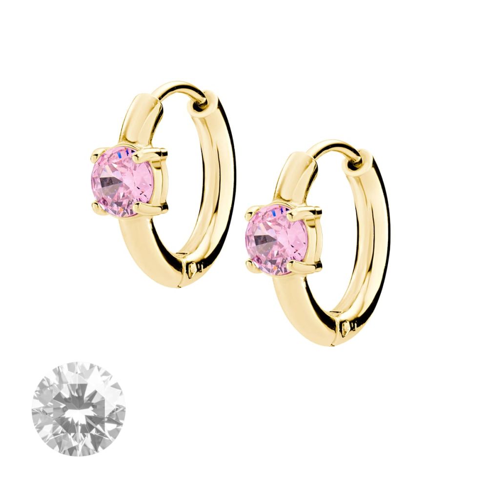 Doodle Orecchini Cerchio 10 mm Acciaio Dorato