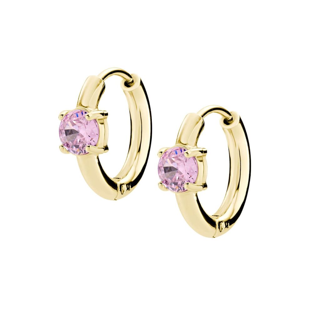 Doodle Orecchini Cerchio 10 mm Acciaio Dorato