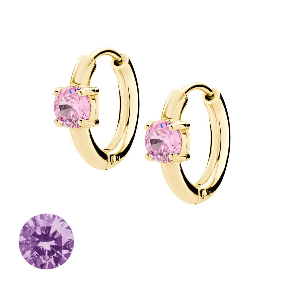 Doodle Orecchini Cerchio 10 mm Acciaio Dorato