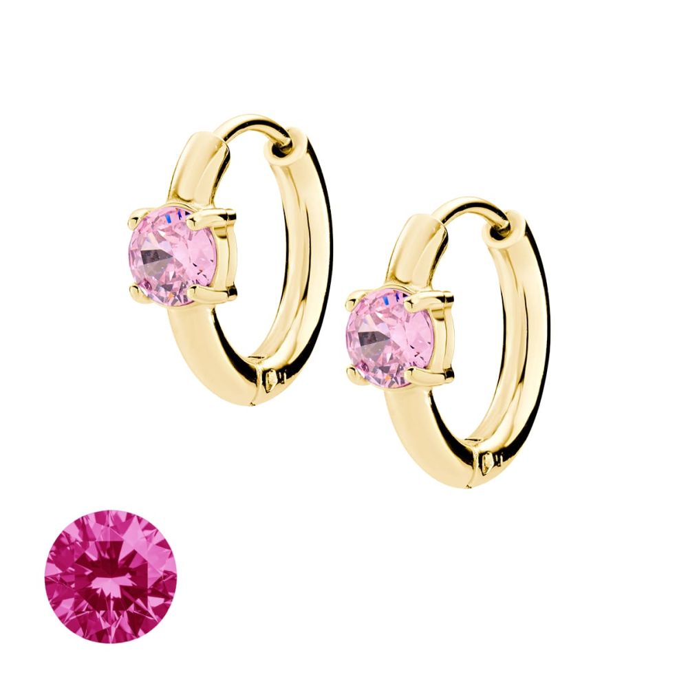 Doodle Orecchini Cerchio 10 mm Acciaio Dorato