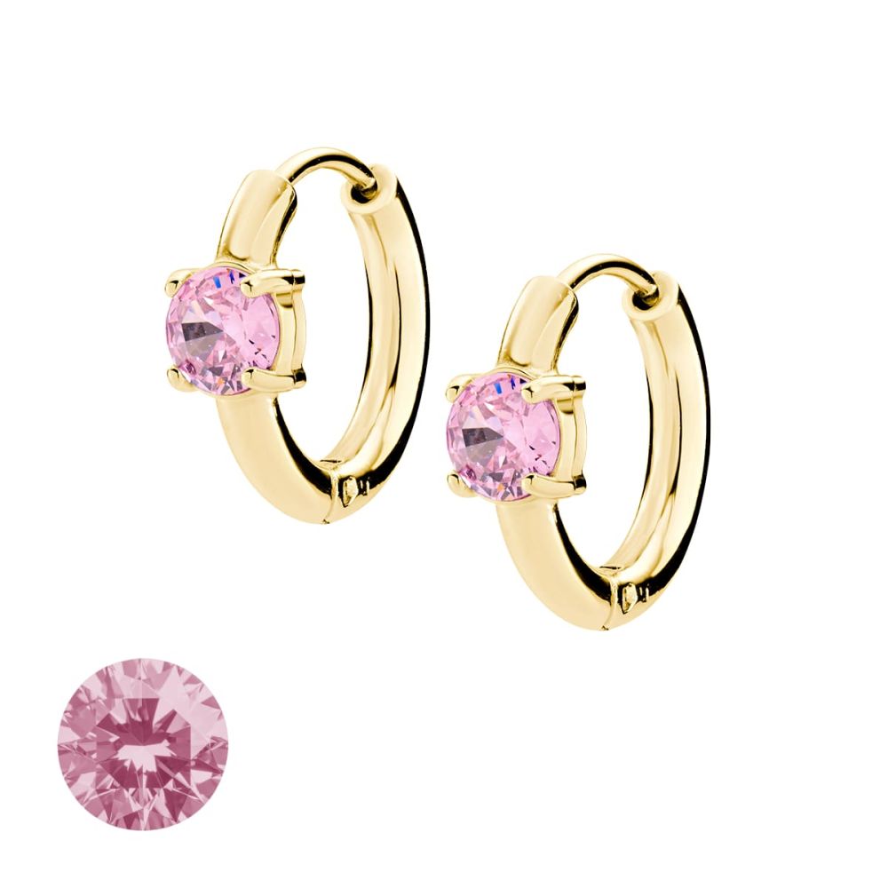 Doodle Orecchini Cerchio 10 mm Acciaio Dorato