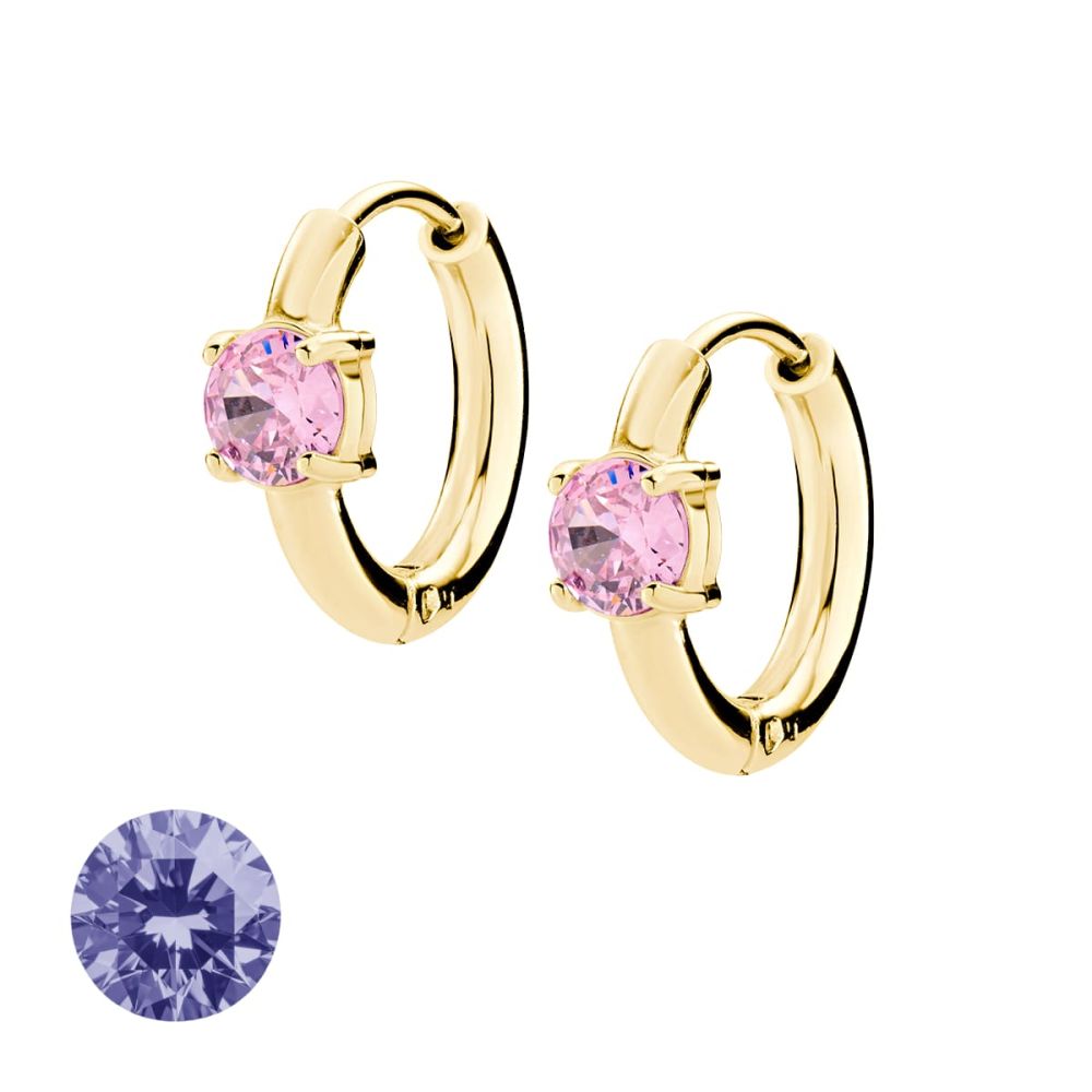 Doodle Orecchini Cerchio 10 mm Acciaio Dorato