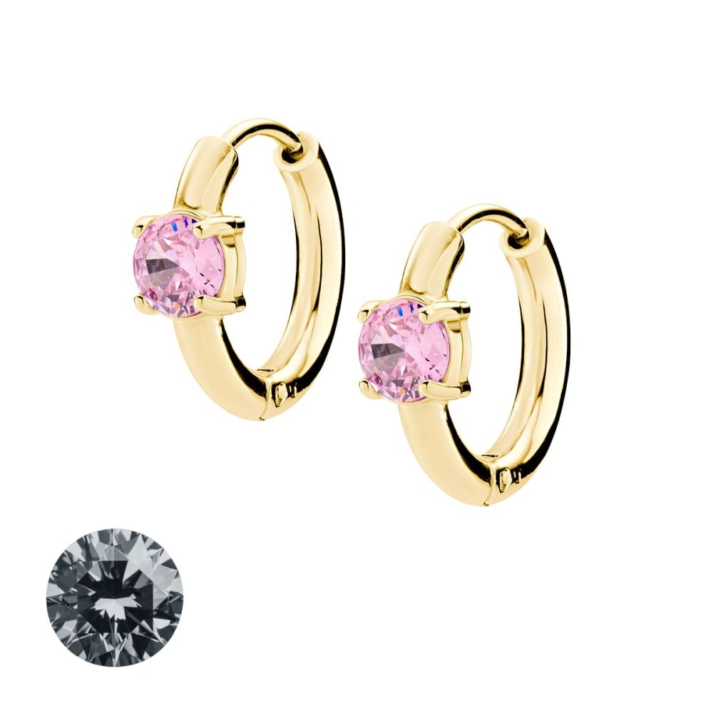 Doodle Orecchini Cerchio 10 mm Acciaio Dorato