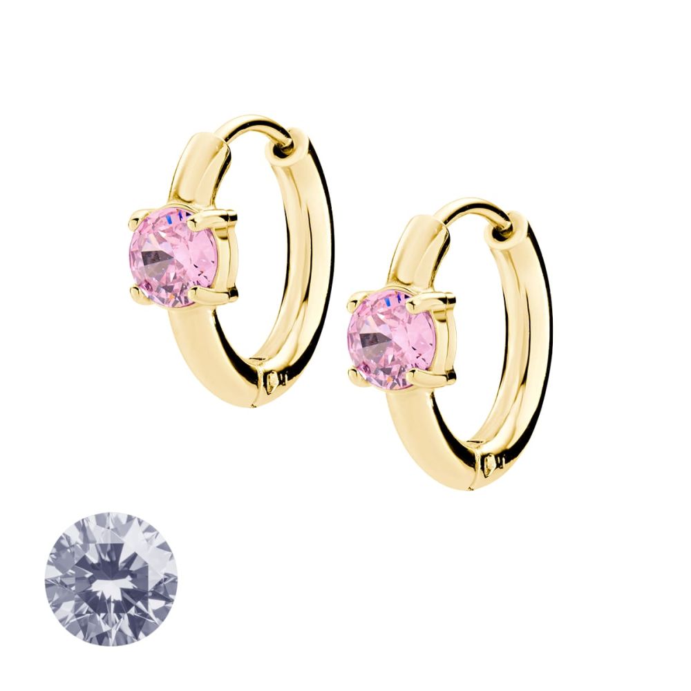 Doodle Orecchini Cerchio 10 mm Acciaio Dorato