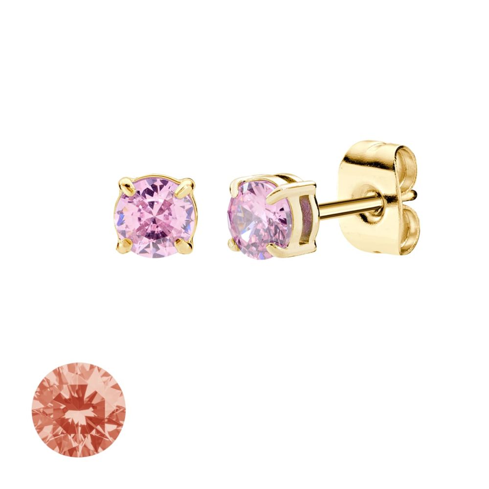 Doodle Orecchini Acciaio Dorato Punto Luce 4 mm