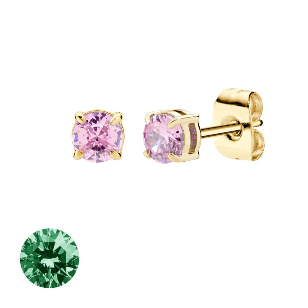 Doodle Orecchini Acciaio Dorato Punto Luce 4 mm