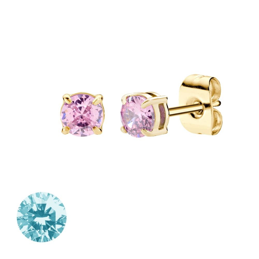 Doodle Orecchini Acciaio Dorato Punto Luce 4 mm