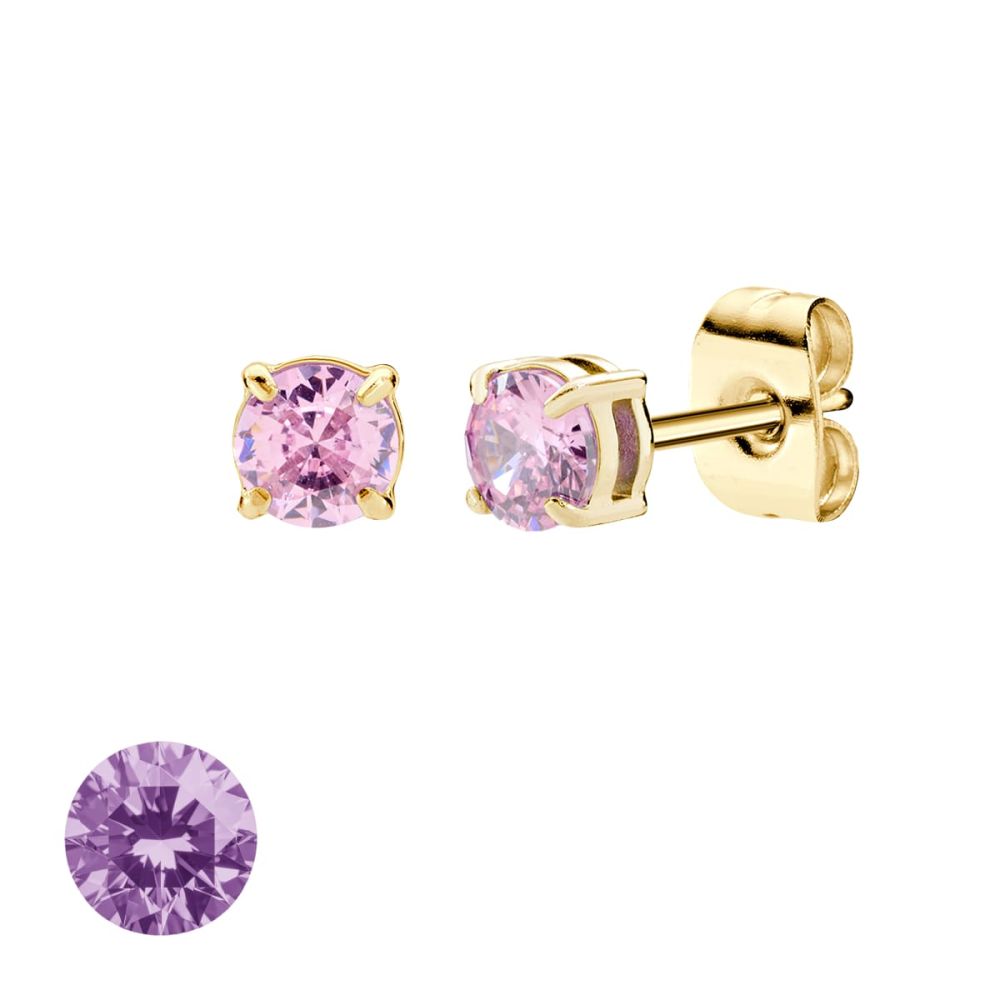 Doodle Orecchini Acciaio Dorato Punto Luce 4 mm