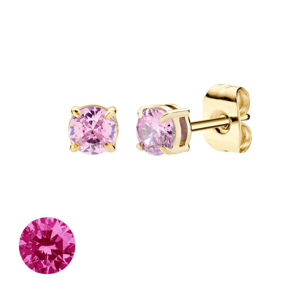 Doodle Orecchini Acciaio Dorato Punto Luce 4 mm