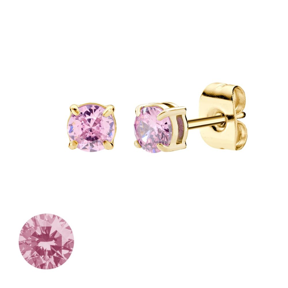 Doodle Orecchini Acciaio Dorato Punto Luce 4 mm