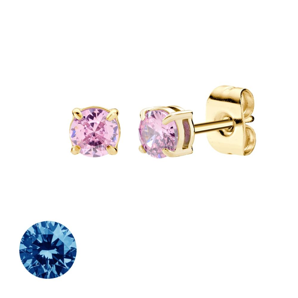 Doodle Orecchini Acciaio Dorato Punto Luce 4 mm