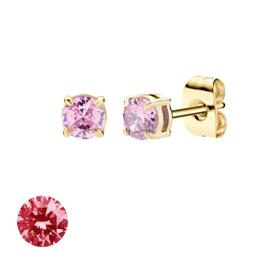 Doodle Orecchini Acciaio Dorato Punto Luce 4 mm