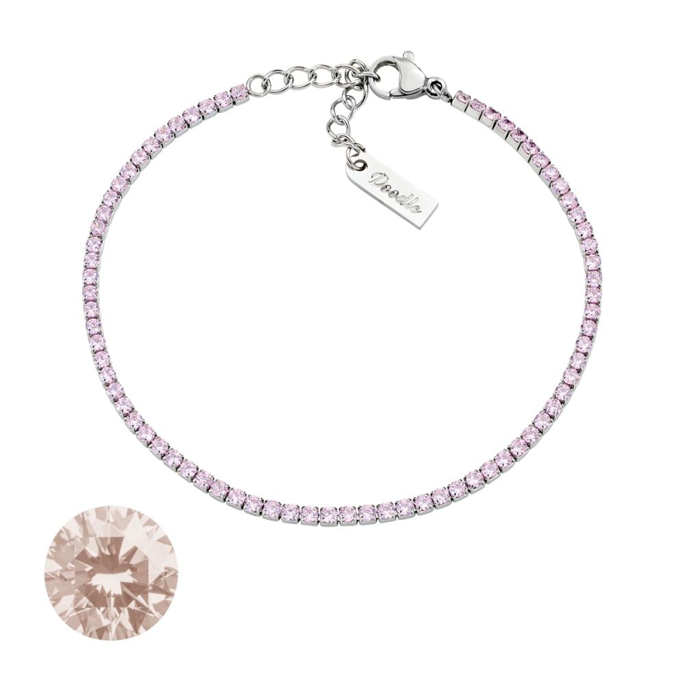 Doodle Bracciale Tennis Acciaio ZIrconi 2 mm 