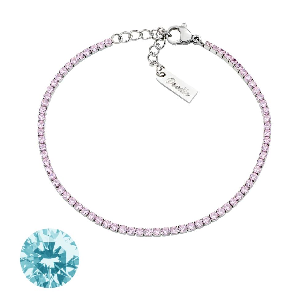 Doodle Bracciale Tennis Acciaio ZIrconi 2 mm 