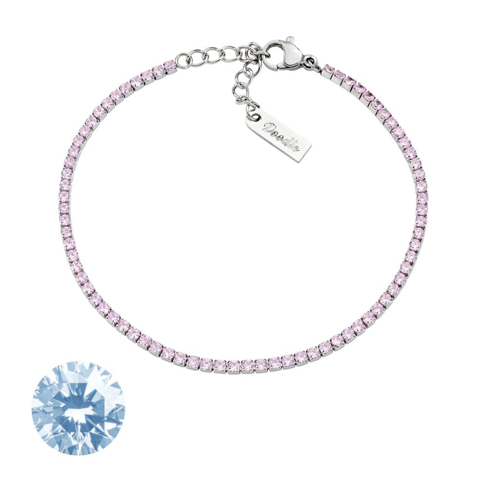 Doodle Bracciale Tennis Acciaio ZIrconi 2 mm 