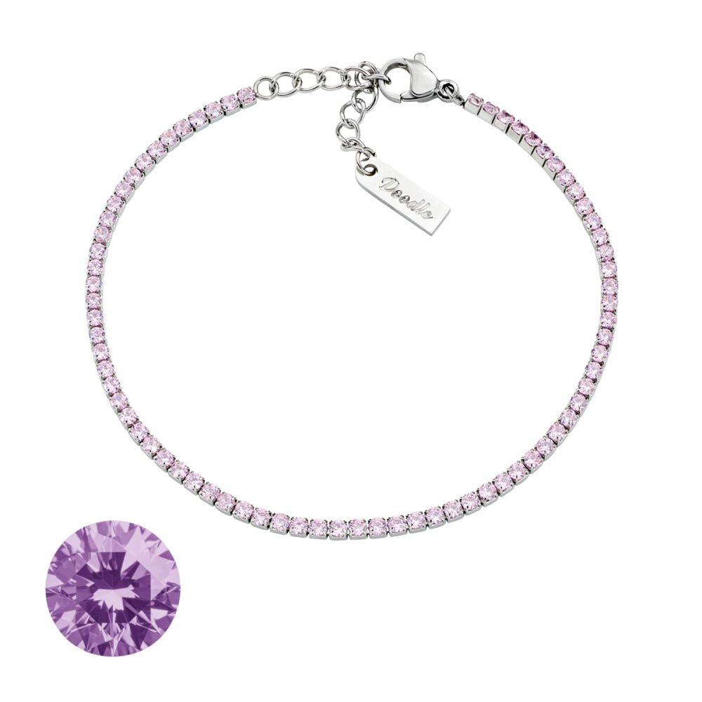 Doodle Bracciale Tennis Acciaio ZIrconi 2 mm 