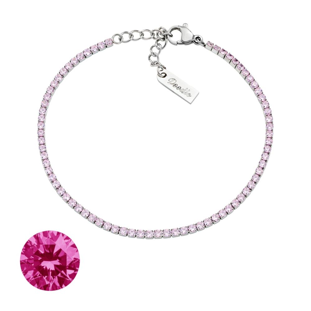 Doodle Bracciale Tennis Acciaio ZIrconi 2 mm 