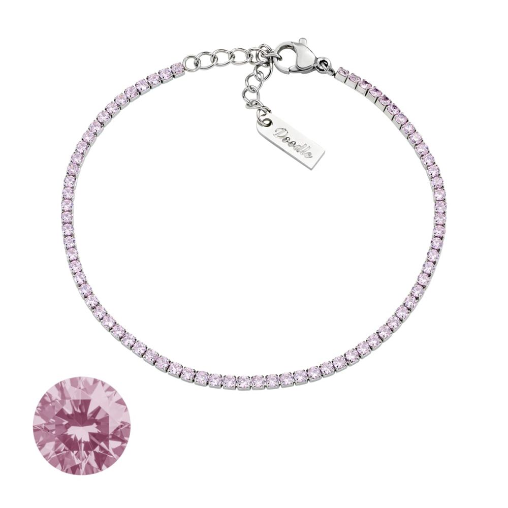 Doodle Bracciale Tennis Acciaio ZIrconi 2 mm 