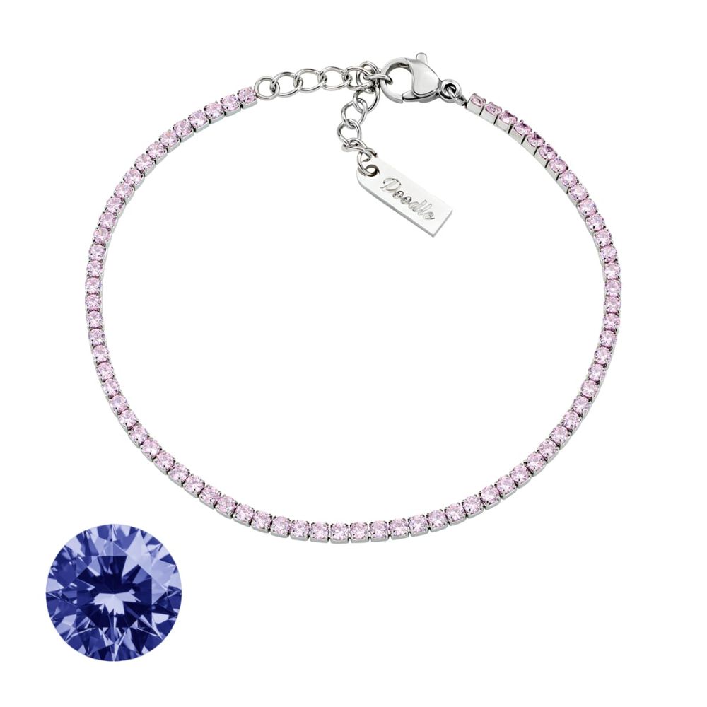 Doodle Bracciale Tennis Acciaio ZIrconi 2 mm 