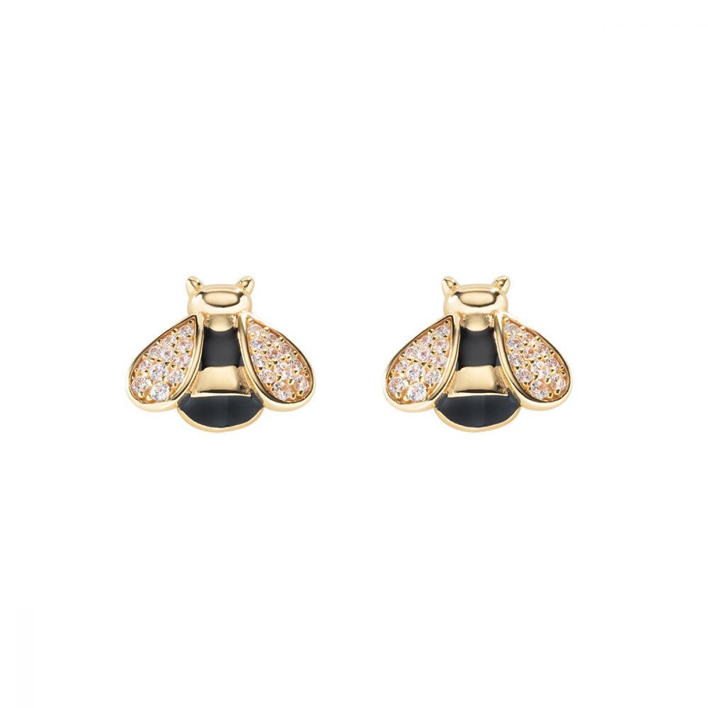 Amen Orecchini Argento Ape Gold e Nera
