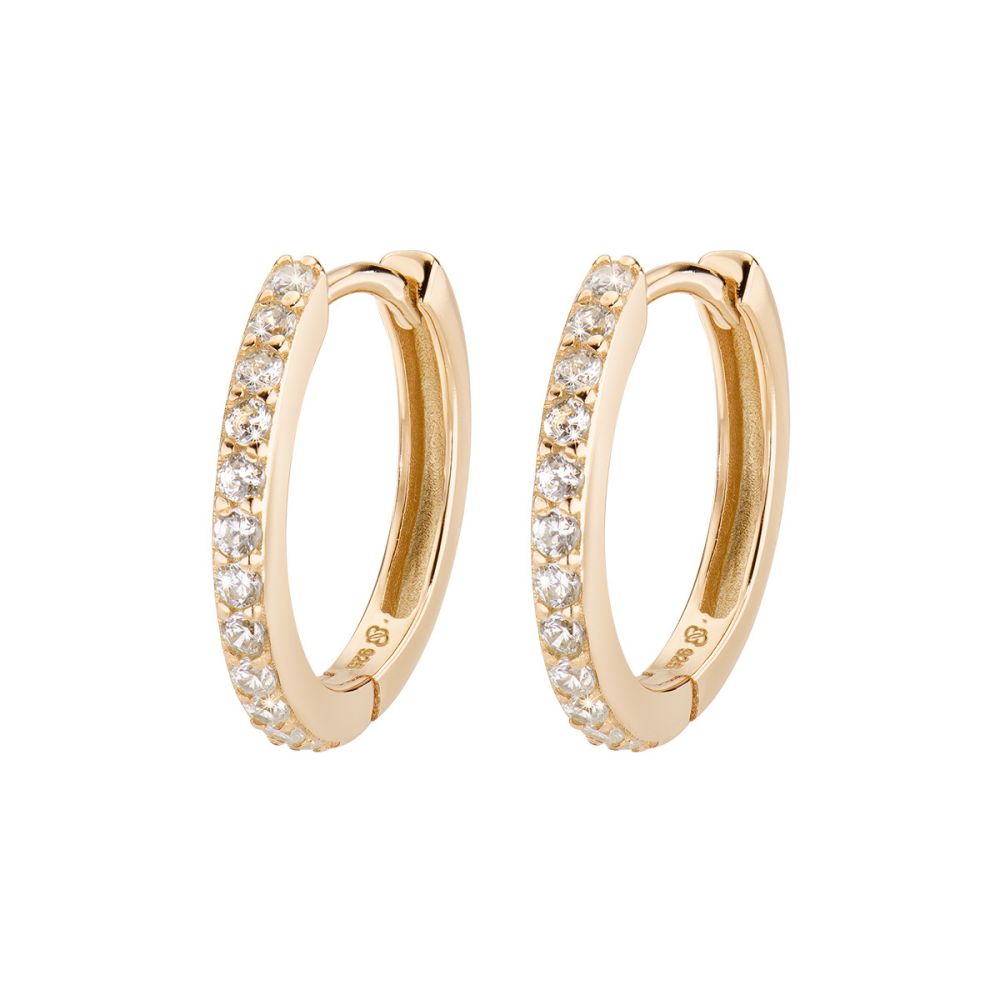 Amen Cerchio Argento Gold Zirconi Bianchi