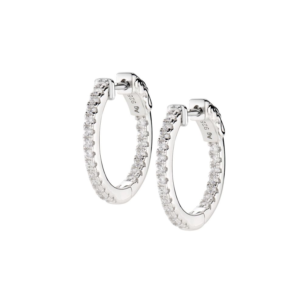 Amen Cerchi Argento 20 mm Zirconi 1.5 mm