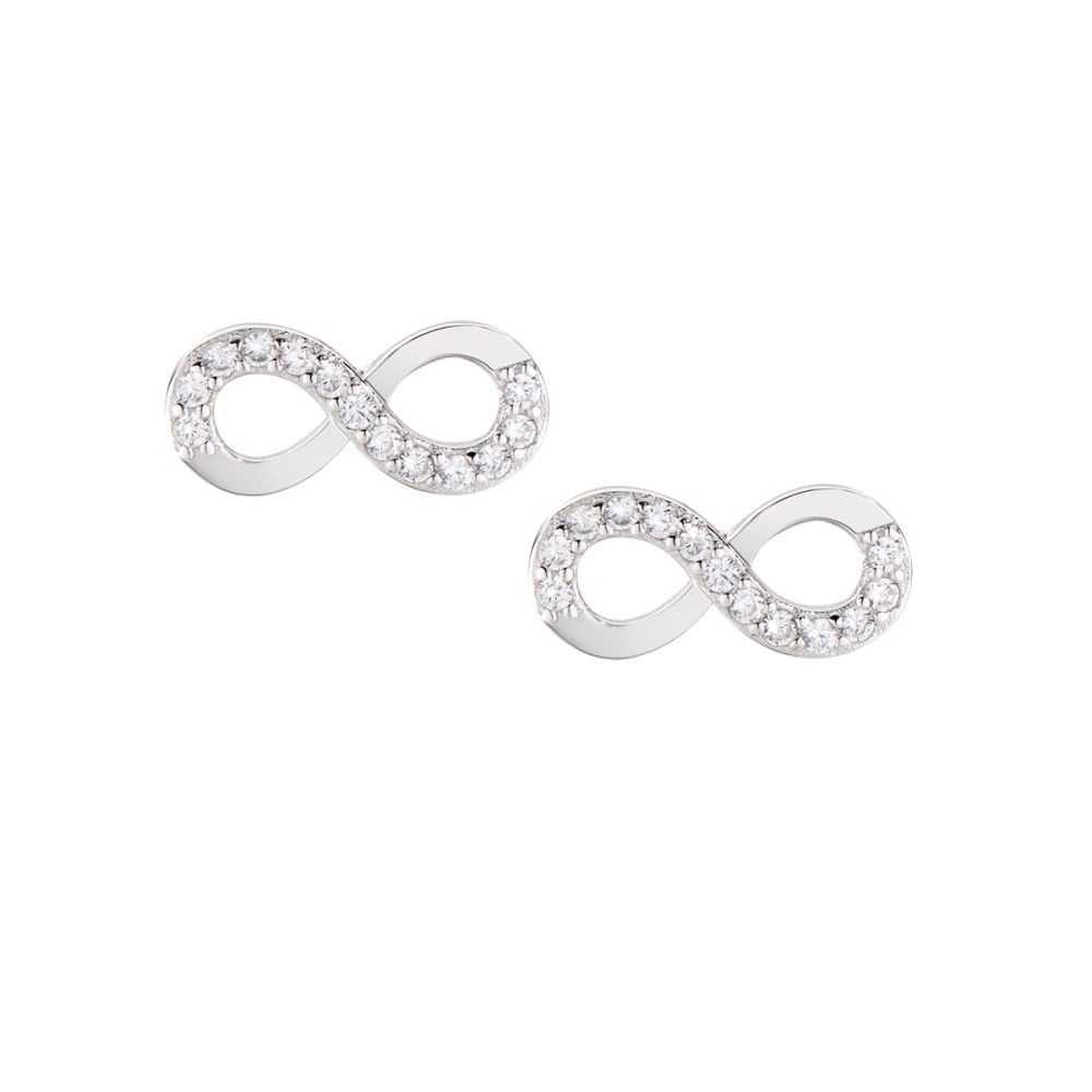 Amen Orecchini Lobo Argento Infinito Zirconato