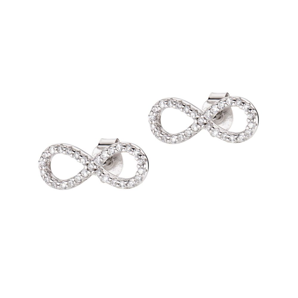 Amen Orecchini Lobo Argento Infinito Zirconato