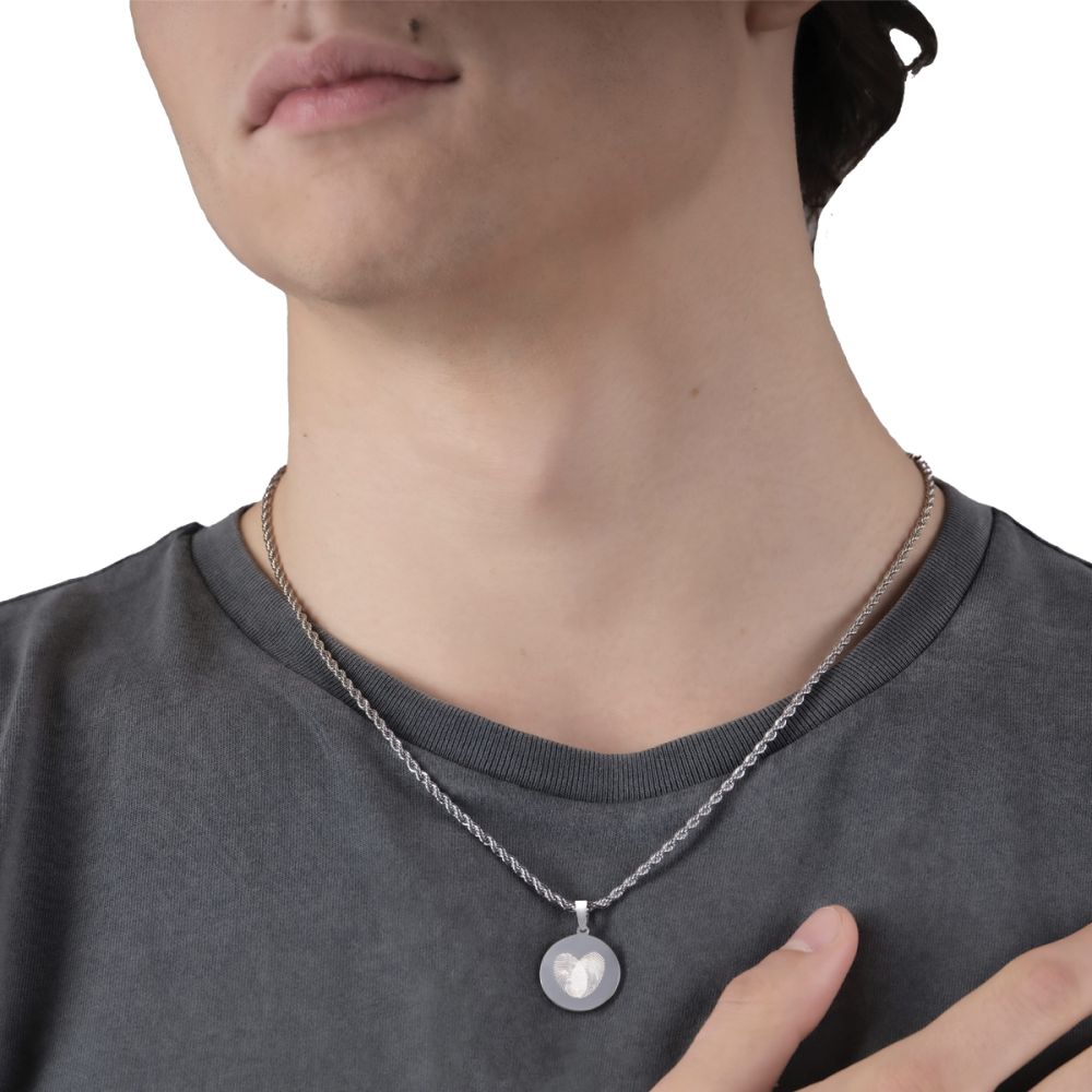Emotion Collana Acciaio con Tondo 18 mm
