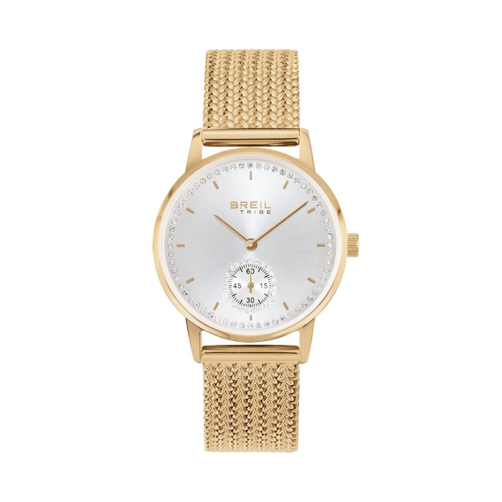 Breil Solo Tempo Acciaio Gold Quadrante Silver Drop