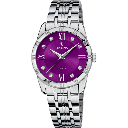 Festina Orologio Acciaio Solo tempo Donna Quadrante Viola