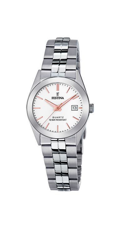 Festina Orologio Donna Solo Tempo Acciaio Quadrante SIlver