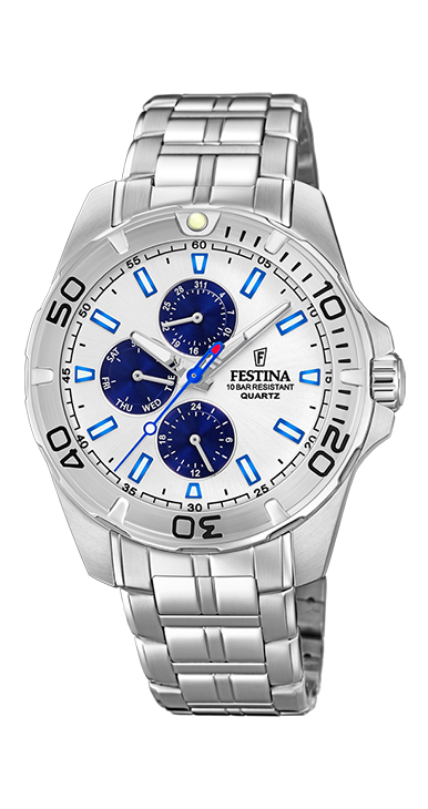 Festina Orologio Multifunzione Uomo Acciaio Quadrante Silver