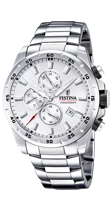 Festina Orologio Cronografo Uomo Acciaio Quadrante Silver