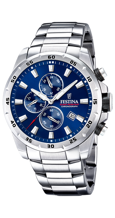 Festina Orologio Cronografo Uomo Acciaio Quadrante Blu