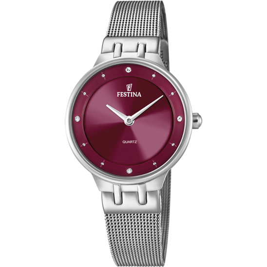 Festina Orologio Acciaio Solo tempo Donna Quadrante Rosso