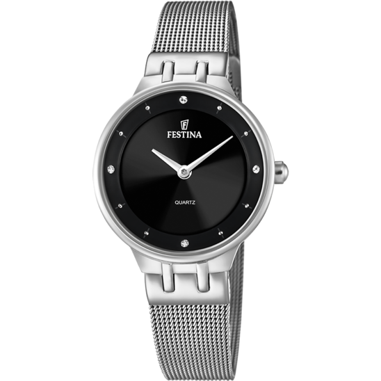 Festina Orologio Acciaio Solo tempo Donna Quadrante Nero