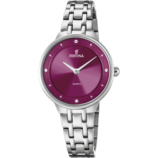 Festina Orologio Acciaio Solo tempo Donna Quadrante Bordeaux