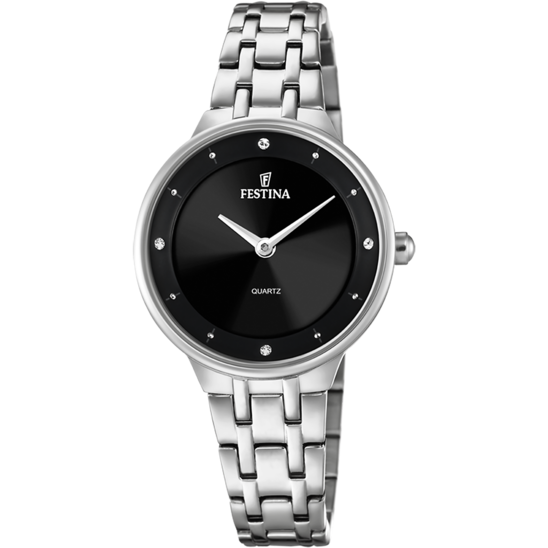 Festina Orologio Acciaio Solo tempo Donna Quadrante Nero