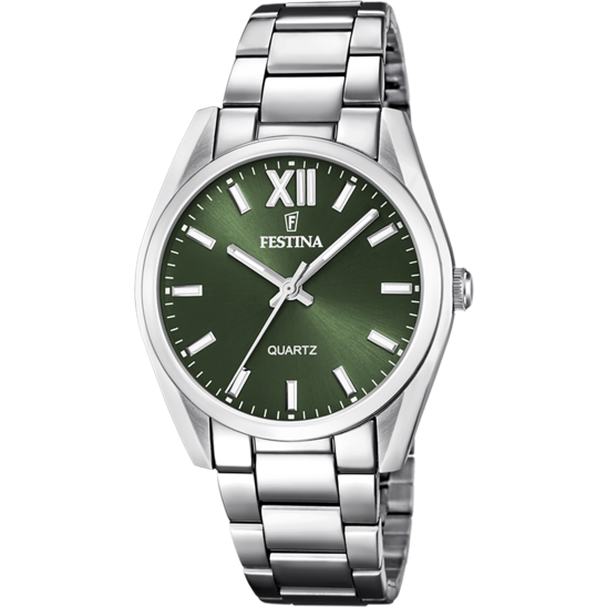  Festina Orologio Solo Tempo Donna Acciaio Quadrante Verde