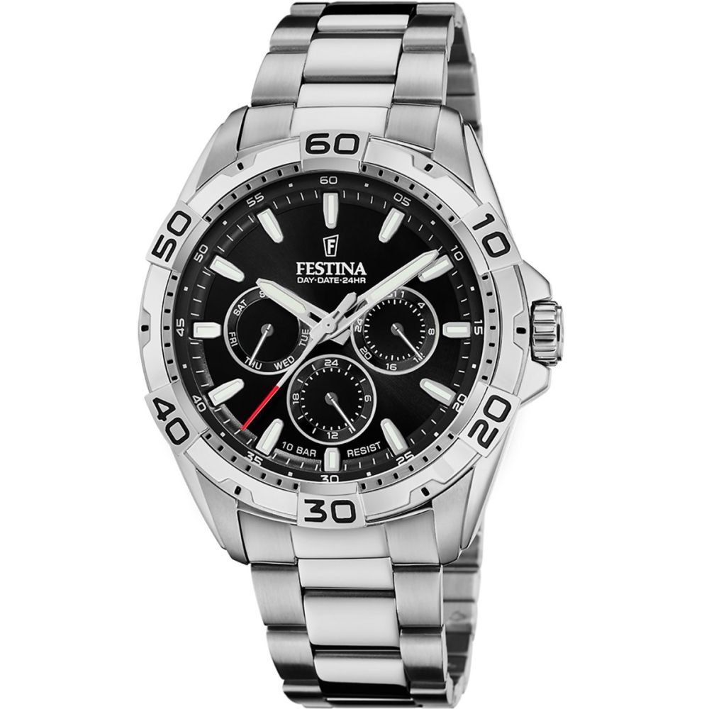 Festina Orologio Multifunzione Acciaio Quadrante Nero