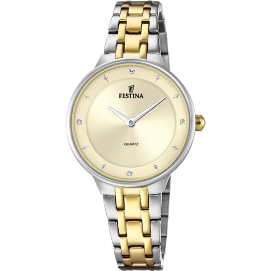 Festina Orologio Acciaio Solo tempo Donna Quadrante Gold