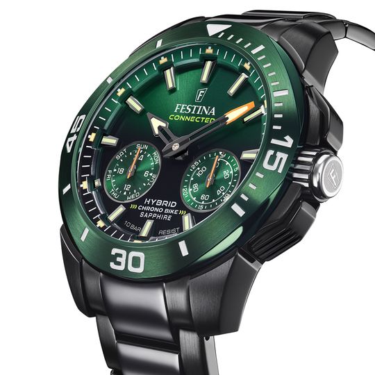 Festina Orologio Connected Uomo Nero-Verde