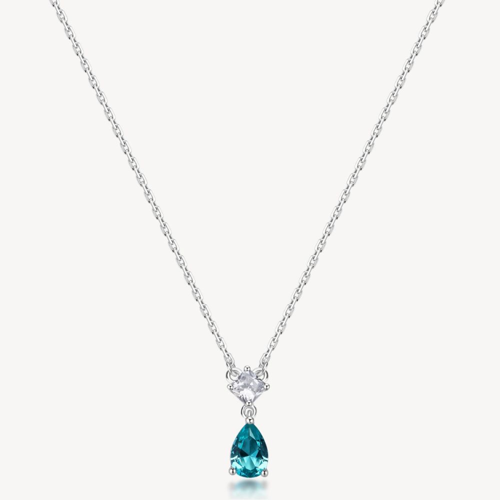 Brosway Collana Argento Goccia Paraiba Fancy