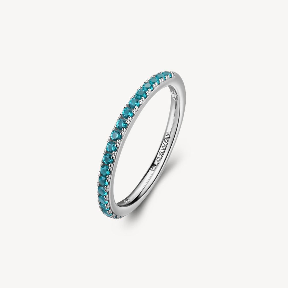 Brosway Anello Veretta Argento Paraiba Fancy