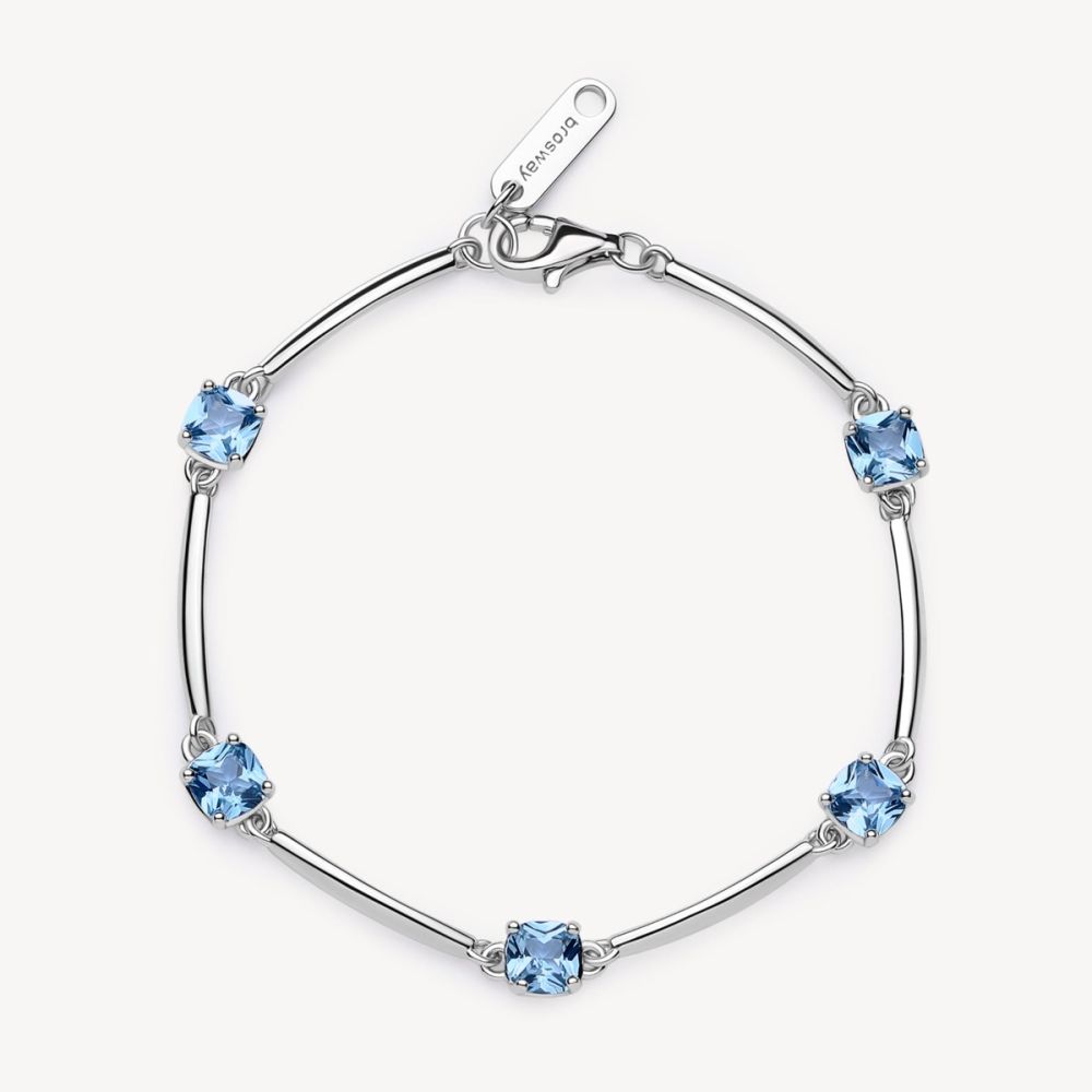 Brosway Bracciale Argento Cushion Light Sapphire Fancy