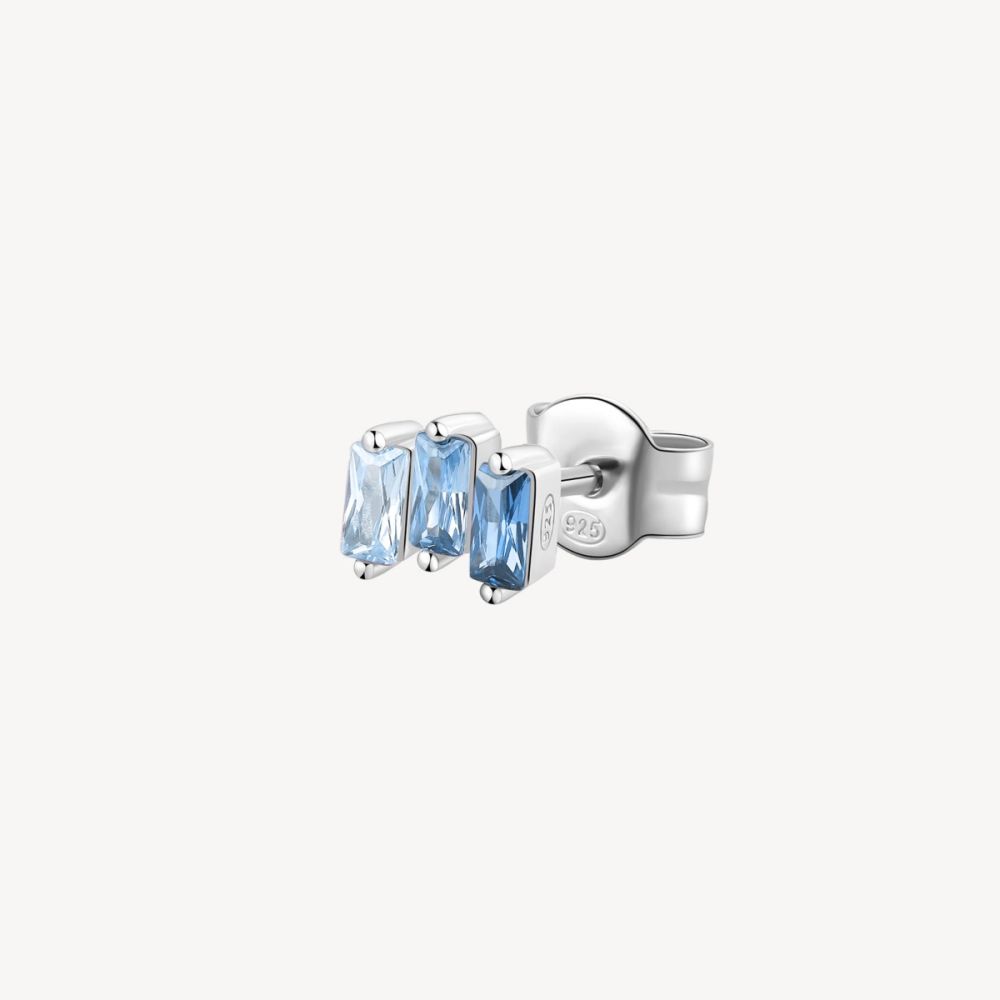 Brosway Orecchino Argento Baguette Light Sapphire Fancy