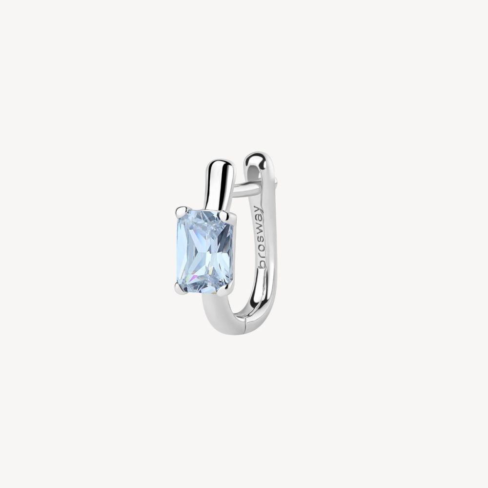 Brosway Orecchino a U Argento Baguette Light Sapphire Fancy